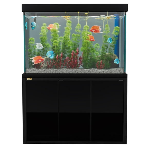 175 Gallon Tempered Glass Aluminum Fish Tank Aquarium Black