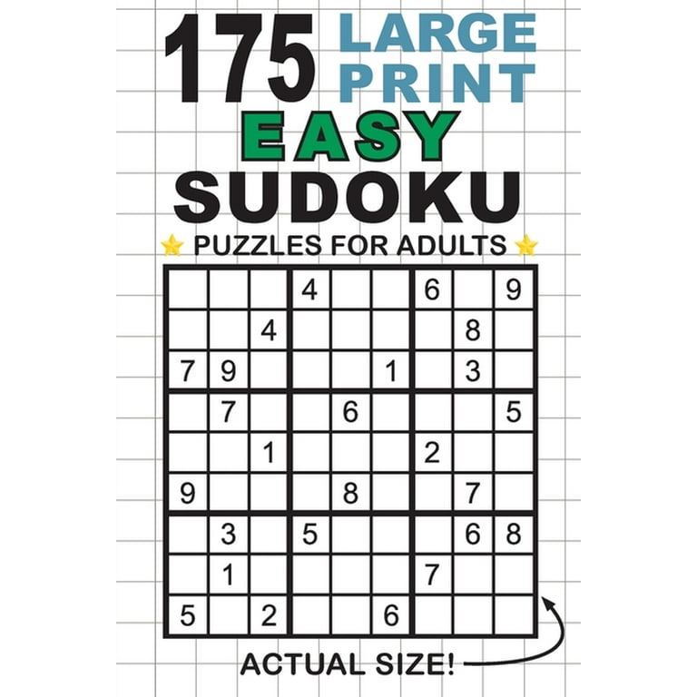 175-large-print-easy-sudoku-puzzles-for-adults-only-one-puzzle-per-page-pocket-6-x9-size-paperback-large-print-walmart-com for Free Large Printable Sudoku Puzzles 175 Large Print Easy Sudoku Puzzles for Adults: Only One Puzzle Per Page! (Pocket 6