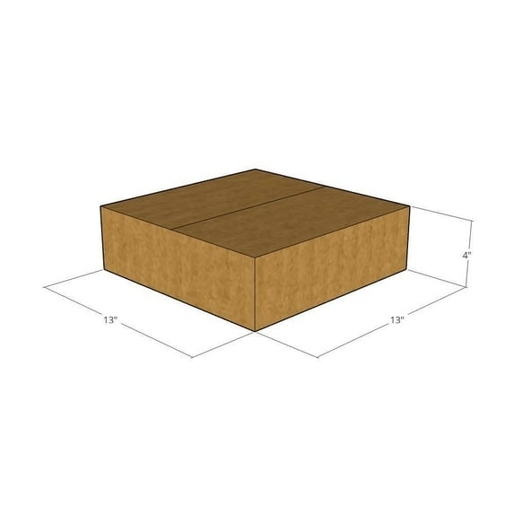 13x13x4 Kraft Brown Corrugated Shipping Boxes, 32 ECT Single-Wall, Qty 175