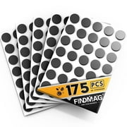 FINDMAG Magnetic Tape, 175 Pcs Square Magnets with Adhesive Backing, Flexible Magnetic Tape for Crafts, Magnetic Strip for DIY Projects, Hanging & Organizing Light Objects (Each 20x20x2mm)