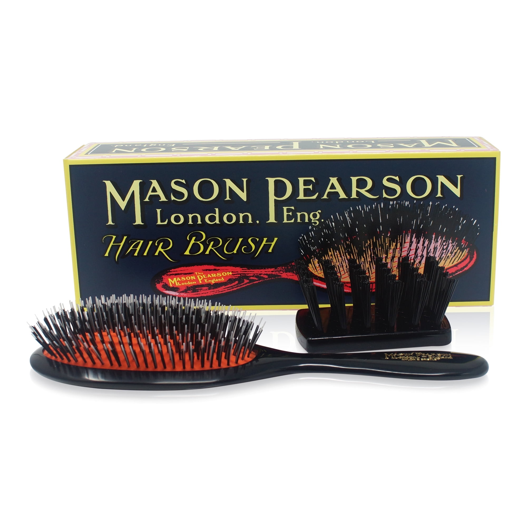 ($175 Value) Mason Pearson Handy Mixture Bristle & Nylon Brush and Cleaning Brush