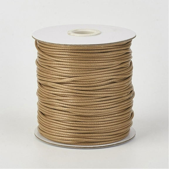 175 Yards 0.5MM Khaki Waxed Cord Wax String Thread Camel Polyester Smooth Macrame Round Lanyard String Beading Thread RollDIY