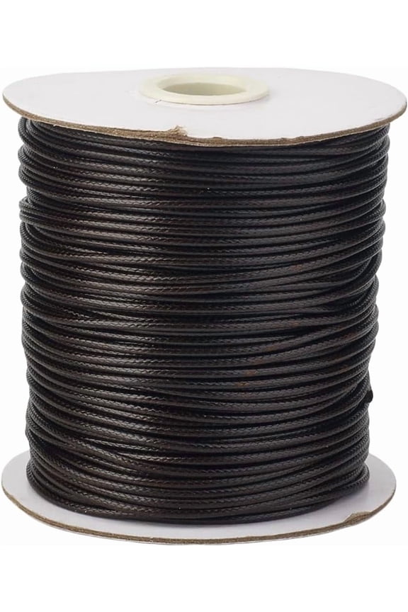 175 Yards 0.5MM Waxed Cord Brown Round Polyester Thin Wax Thread Rope Smooth Soft Bracelet Beading Craft String Twine Bulk Rolls for Jewelry Making Sewing Necklaces Nacrame DIY Accessories