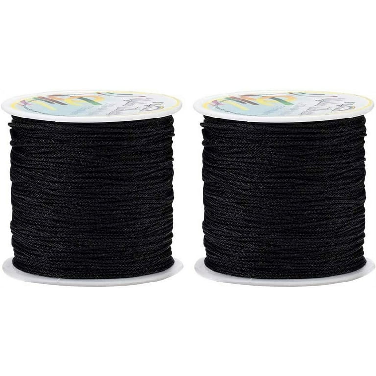 175 Yards 1mm Nylon Chinese Knotting Cord Black Rattail Macrame Thread  Nylon Beading String Cord