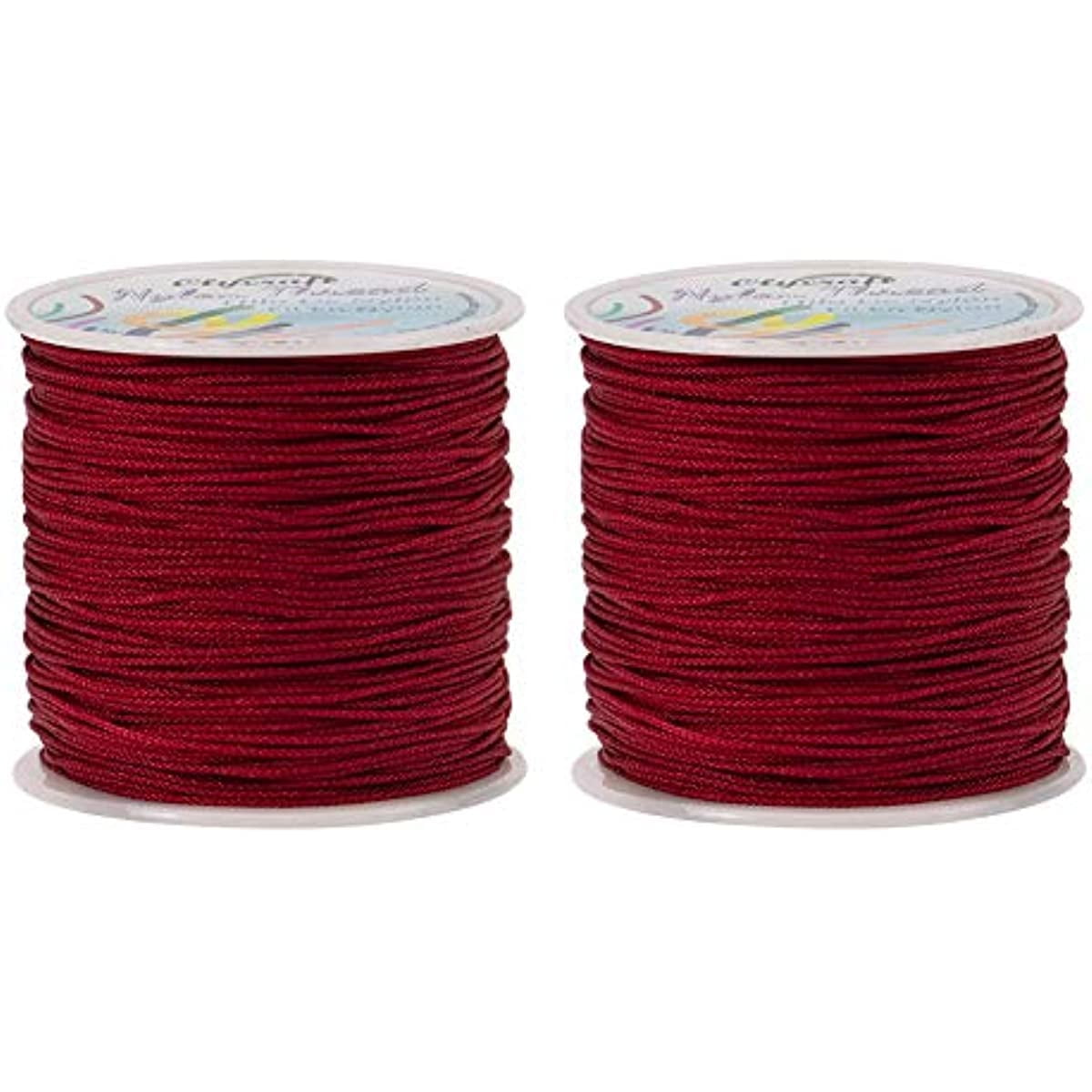 175 Yards 1mm Nylon Chinese Knotting Cord Red Rattail Macrame Thread Nylon  Beading String Cord 