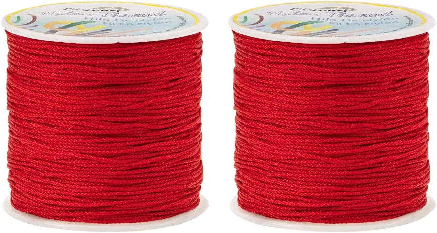 175 Yards 1mm Nylon Chinese Knotting Cord Red Rattail Macrame Thread Nylon  Beading String Cord 