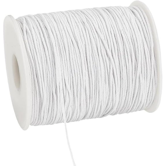 175 Yards 1mm Waxed Cotton Cord White Waxed String Wax Thread Beading Cord for Bracelet Necklace Jewelry Making Craft String for Beading Kontting Sewing Macrame Handicrafts White 1roll