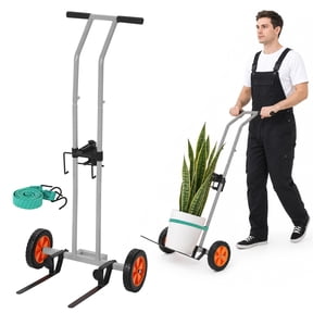 175 lbs Heavy Duty Plant Dolly with Adjustable Grabbing Arms & Securing Straps – Smooth-Rolling Caddy Cart for Large Potted Plant Transport, Indoor/Outdoor Use
