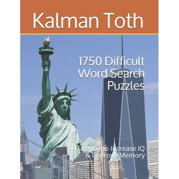 1750 Difficult Word Search Puzzles: Fun Way to Increase IQ & Improve Memory (Paperback)
