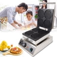 thumbnail image 1 of 1750W Commercial Nonstick Waffle Baker Maker 4 Hole Round Mini Pancake Machine Stainless Steel, 1 of 17