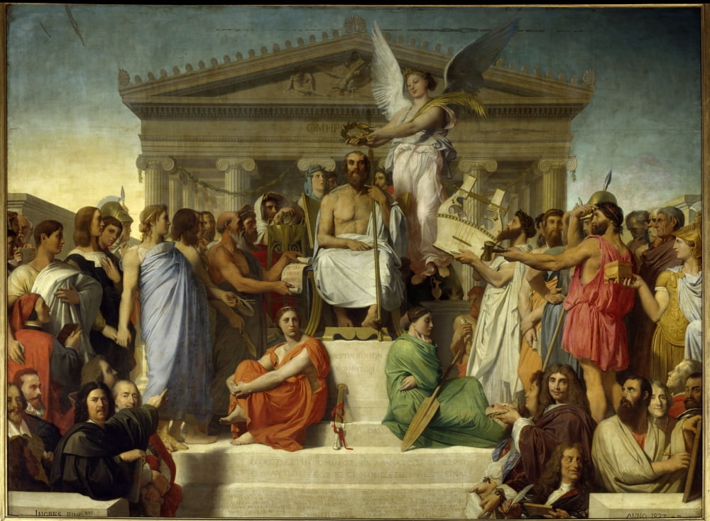 1755 Jean-Auguste-Dominique Ingres (1780-1867) French School Canvas Art -  (36 x 24)