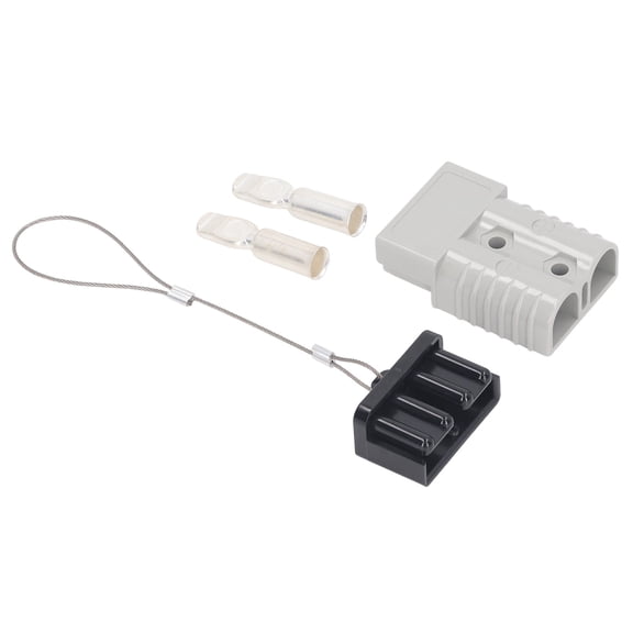 175A 600V Battery Quick Connector Power Plug Kit with PC Protection Cover and 2 Terminals (20 x 15 x 3 cm / 7.87 x 5.91 x 1.18 inches)