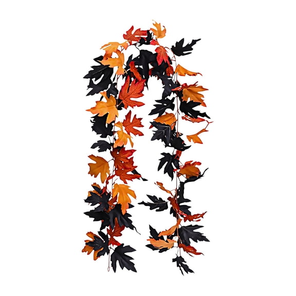 175CM/5.7Ft Faux Plants Indoor Artificial Maple Leaves Silk Flowers White Festival Hanging Garland Maple Vine Decoration For Wedding Wedding Decor