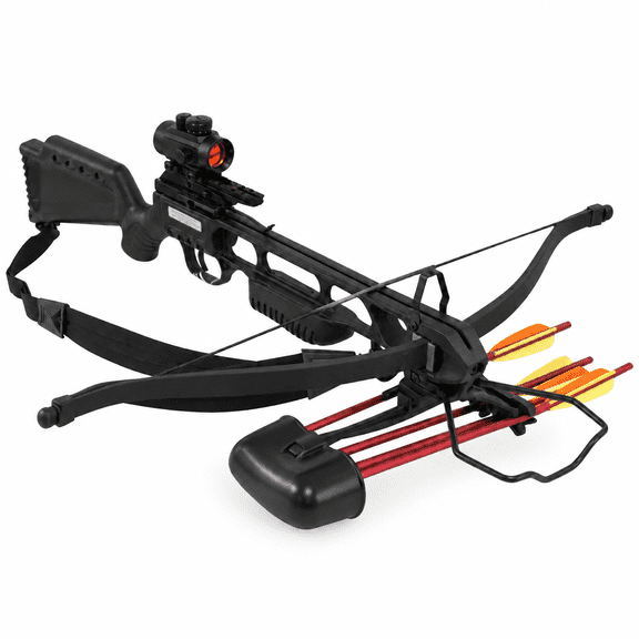 175LBS Outdoor Archery Equipment Set with 245 FPS Performance, Adjustable Scope, Shoulder Strap and 3 Bolts Included