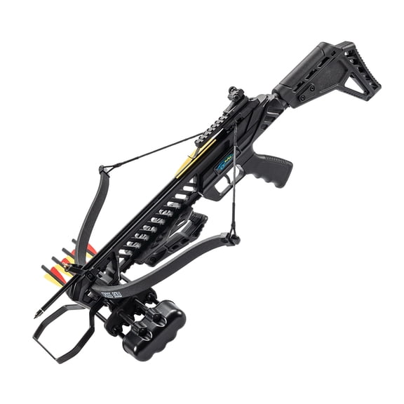 175Lbs Black Hound Recurve Crossbow Kit 255 FPS w/Scope Quiver Arrows