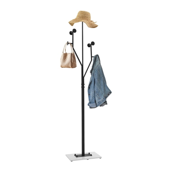 175cm Heavy Duty Coat Rack Freestanding Coat Tree Marble Base Corner Coat Rack