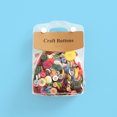 thumbnail image 1 of 175g Assorted Size Buttons 2 Hole and 4 Hole Craft Buttons for Sewing DIY Manual Painting DIY Handmade Ornament, 1 of 6