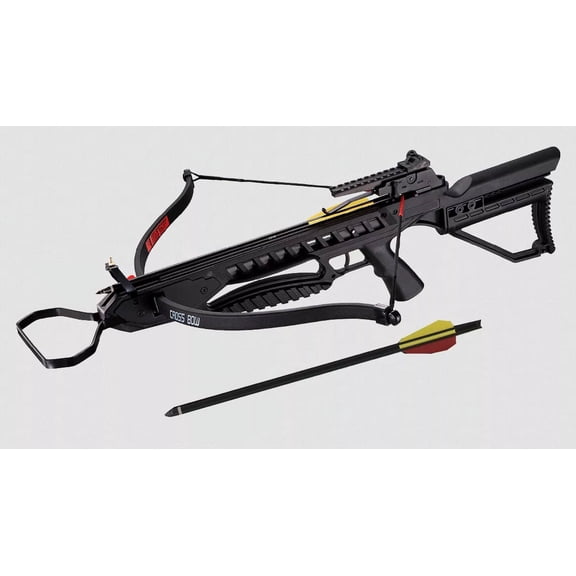 175lbs Deer Hunting Crossbow Cross Bow 245+FPS w/ Stringer, Wax 2 Arrows Black