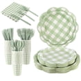 thumbnail image 1 of 175pcs disposable paper tray set, with knife, fork, spoon for the party, 1 of 2