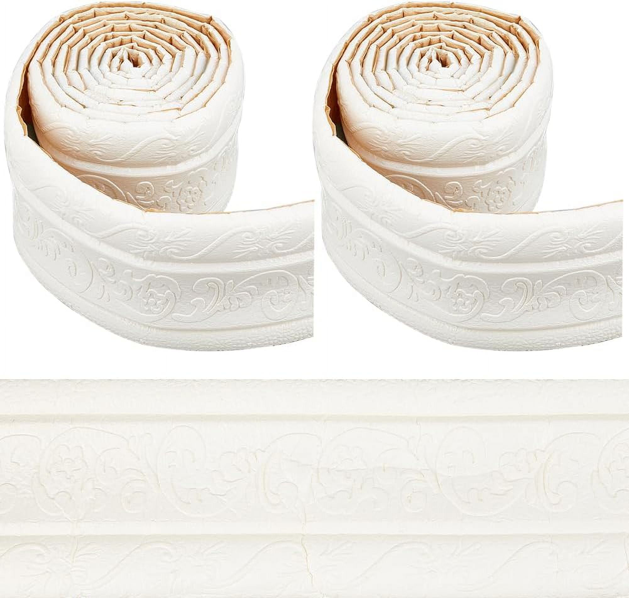 176 x 3in White Crowning Peel and Stick Self Adhesive Flexible Foam