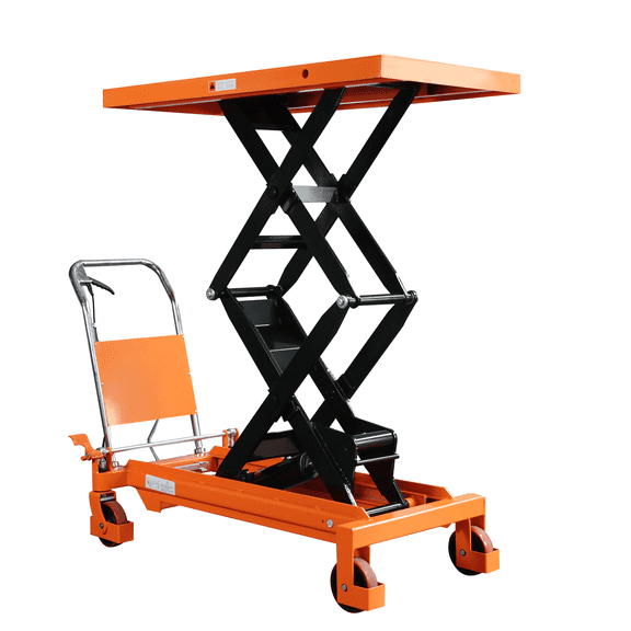 1760lbs Heavy Duty Scissor Lift Table 59" High Lift Double Scissors Lift Table Cart