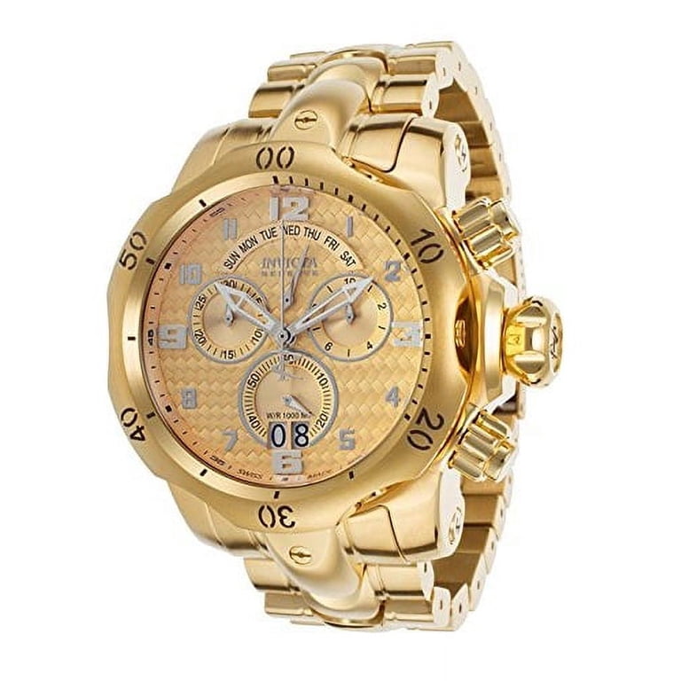 17633 Men's Venom Reserve Chronograph Gold Dial Yellow Steel