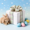 thumbnail image 1 of 177 Inch Easter Wired Edge Ribbon Colorful Bunny Egg Happy Easter Plaid Fabric Ribbon for Gift Wrapping Bow Wreath Making for Spring Holidays DIY Craft Supplies, 1 of 6