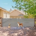 thumbnail image 1 of 177-Inch Wide Retractable Guardrail Door, 34-Inch Tall Retractable Gate with Spacious Pet Door, Adjustable Mount & Automatic Safety Lock, Easy Installation Kit Included, 1 of 10