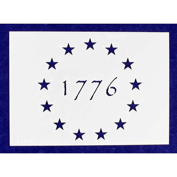1776 13 Star Stencil-5.25 x 7.41 G-Spec Painting/Crafts/ Templates