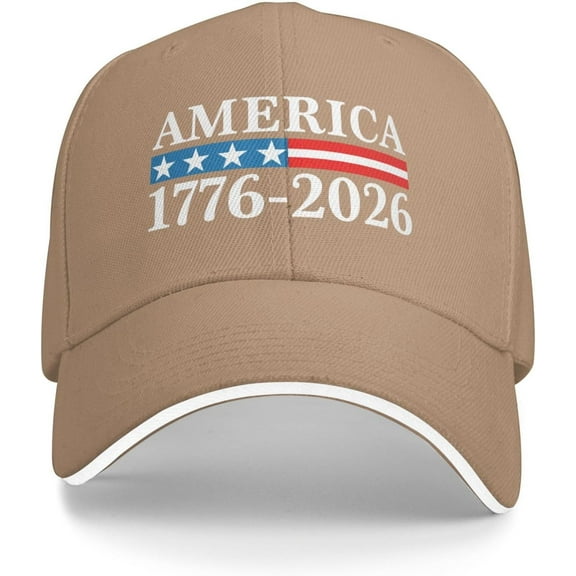 1776 2026 250 Years Anniversary Hat 250th Birthday Hat 4th of July Cap for Men Women Black Brown