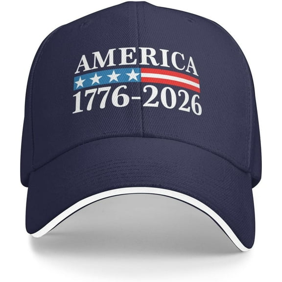 1776 2026 250 Years Anniversary Hat 250th Birthday Hat 4th of July Cap for Men Women Black Navy