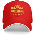 thumbnail interactive-video image 1 of 250th US Anniversary Denim Hat 1776–2026 – Patriotic Simulation Print Baseball Cap 1 of 2