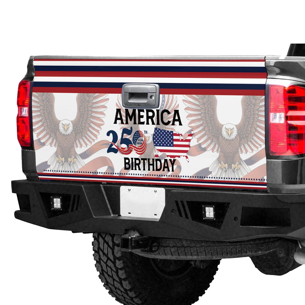 1776โ2026 Independence USA Truck Tailgate Decal, Personalized American ...