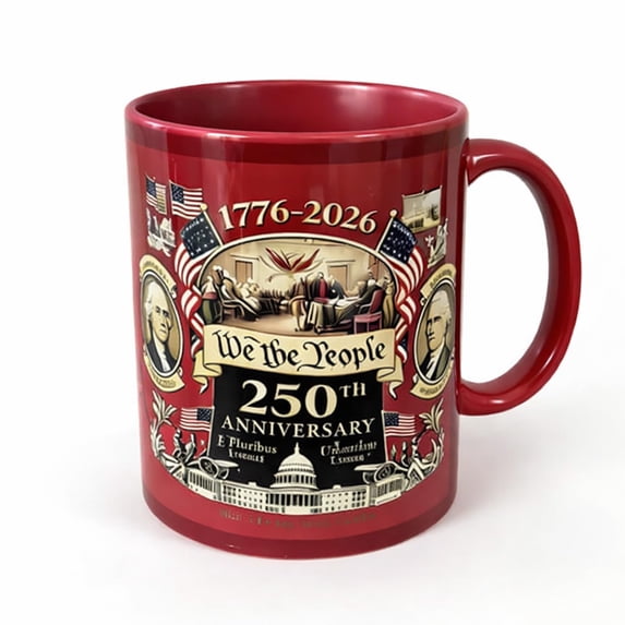 1776-2026 USA 250th Anniversary Coffee Mug We The People Patriotic Cup for Patriots & Father’s Day Gift,14oz