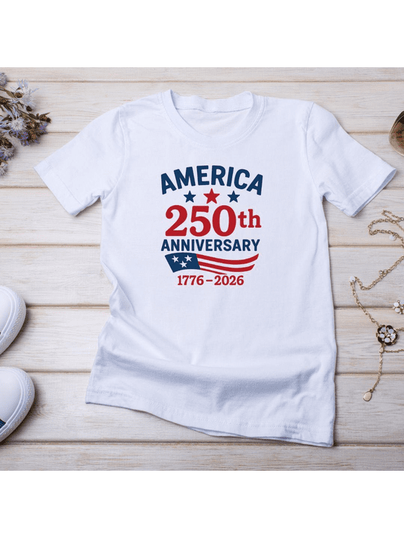 1776-2026 United States Patriotic Retro USA 250 Years Semiquincentennial Unisex Adult Tee 1776-2026 250 Years of America Graphic Casual T-Shirt for Men Women