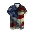 thumbnail image 1 of 1776 American Flag Hawaiian Shirt for Men Summer USA Star Striped Button Down Shirts Independence Day Tops Relaxed Fit T-Shirts Short Sleeve Patriotic Memorial Day Tees, 1 of 4