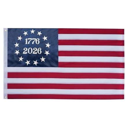 1776 Bennington 250 Anniversary USA Flag 3x5 ft Outdoor Embroidered Betsy Ross Flags 13 Colonies US 2026 American Flag Heavy Duty with 2 Brass Grommets