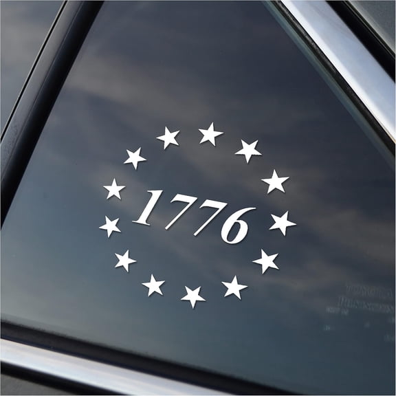 1776 Betsy Ross Stars Decal Tactical Sticker Matte White