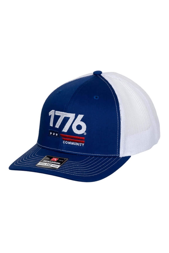 Embroidered Hat (Royal/White)