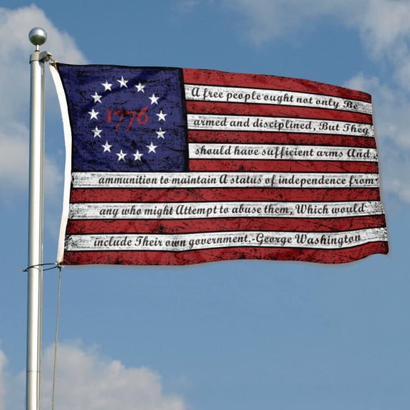 1776 George Washington Betsy Ross Flag 3x5Feet Outdoor Indoor Decoration Flag with Brass Grommets