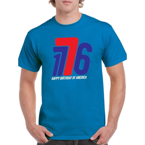 1776 Happy Birthday Of America T-Shirt Men -Image by Shutterstock, Male x-Large