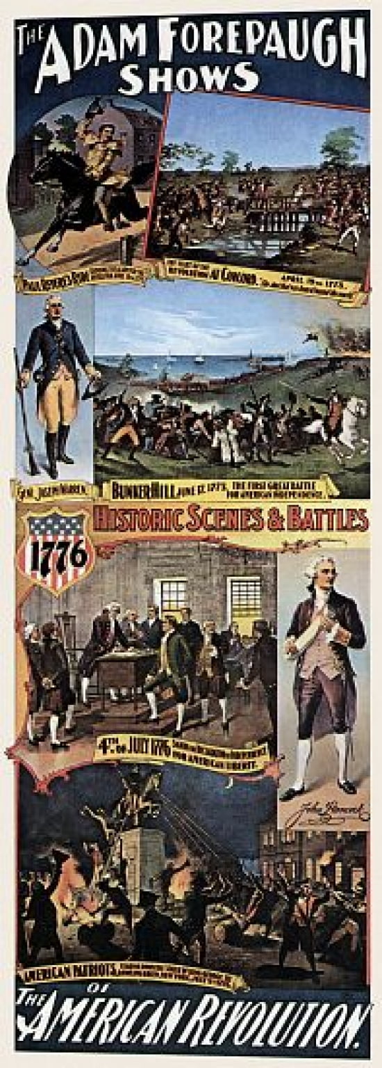 1776 Historic Scenes Battles - Forepaugh Circus Canvas Art - (24 x 36)