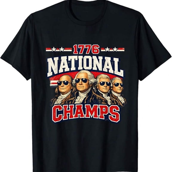 1776 National Champs Funny Patriotic America Founding Father T-Shirt