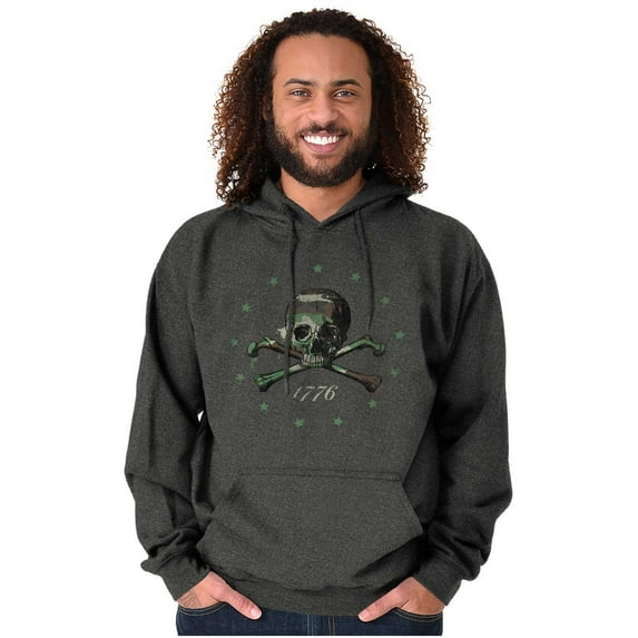 1776 Skull Cross Bones Revolution Hoodie Sweatshirt Women Men Brisco Brands S