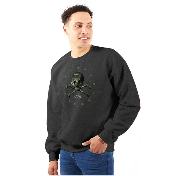 1776 Skull Cross Bones Revolution Sweatshirt for Men or Women Brisco Brands S