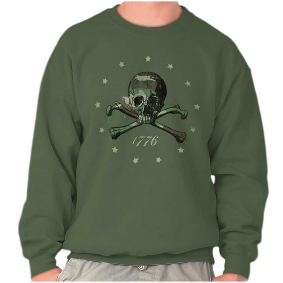 1776 Skull Cross Bones Revolution Sweatshirt for Men or Women Brisco Brands X