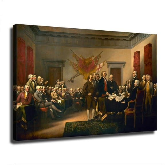 1776 United States Signing Declaration of Independence Independence Day Vintage Poster Picture HD Printing Modern Home Bedroom Wall Art Kitchen Office Decoration