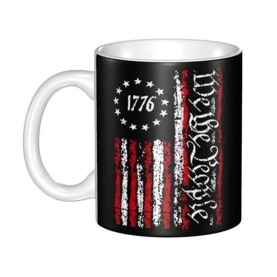 1776 We The People American Coffee Mug Novelty Double Color Ceramics Coffee Mugs For Office Home Tea Mug 11oz