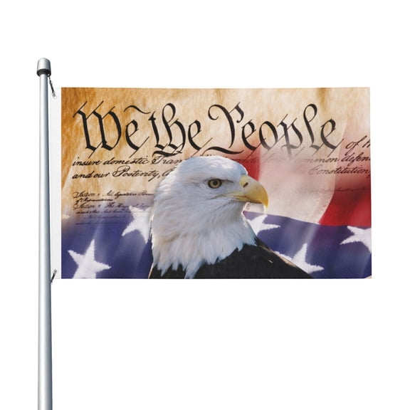 1776 We The People American Eagle Flags for Yard Outside Decorations 3x5 Ft Double Sided for Home Indoor Outdoor Lawn Balcony Corridor Party