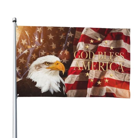 1776 We The People American Eagle Flags for Yard Outside Decorations 4x6 Ft Double Sided for Home Indoor Outdoor Lawn Balcony Corridor Party